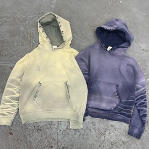 Professional Design Outdoor Casual Lightweight <strong>Thin</strong> Style Worn-Out Retro Fashion <strong>Hoodie</strong> - Product Image 4