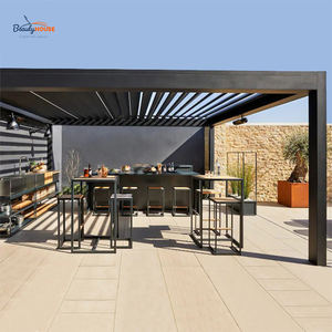 <span class=keywords><strong>Pergola</strong></span> d'extérieur électrique de luxe étanche persienne de toit rétractable en <span class=keywords><strong>aluminium</strong></span> gazebo contrôle tonnelles <span class=keywords><strong>pergola</strong></span> de jardin - Product Image 4