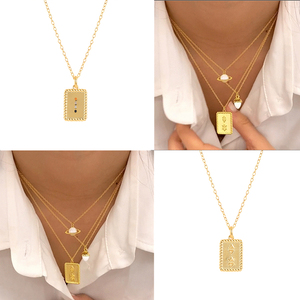 สร้อยคอชุบทอง 18K ยี่ห้อ ROXI Square ประดับเพชร - Product Image 3