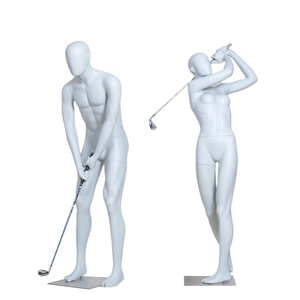 Venta al por mayor realista de fibra de vidrio mujer hombre de cuerpo completo deporte Golf Putting Swing Pose MANIQUÍ PARA palos de Golf exhibición de ropa - Product Image 1