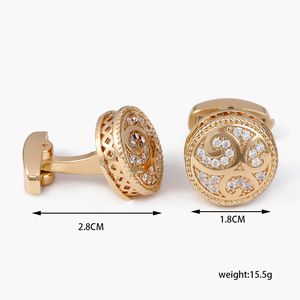 Boutons de manchette vintage pour hommes de haute qualité boutons de manchette de chemise de fleur de luxe - Product Image 5
