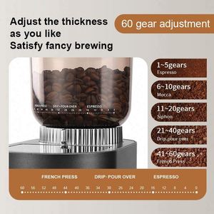 เครื่องบดเมล็ดกาแฟอัจฉริยะรุ่นใหม่ ขนาด 51/58 มม. ระดับมืออาชีพ 110V 220V เครื่องบดกาแฟเอสเพรสโซเชิงพาณิชย์สำหรับใช้ในบ้าน - Product Image 3