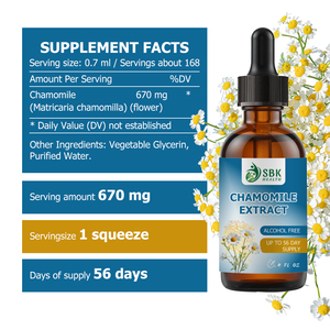 Good Price Natural Chamomile Extract Liquid Drops Herbal Sleep Aid <b>Supplement</b> Calm Relax Oral Liquid - Product Image 2