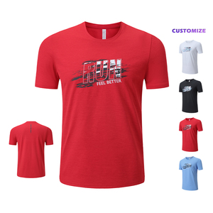 Sport Moisture Wicking Raglan Short Sleeve Men Gym Fitness Running Mesh Athletic <b>Black</b> Printing Custom Dry t <b>Shirts</b> - Product Image 4