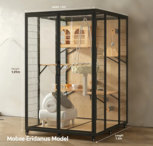 Residencia de Madera Premium para Gatos, Espaciosa, de Múltiples Niveles, Estilo Bungalow, Casa para Gatos de Interior - Product Image 4