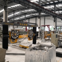 Scie à pierre CNC pour le traitement de grandes dalles circulaires de marbre