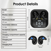 Écouteurs Bluetooth Ergonomiques 2026 avec Télécommande Intelligente pour le Sommeil, Mini Intra-Auriculaires Sans Fil 5.4 avec Contrôle Tactile et Indicateur LED