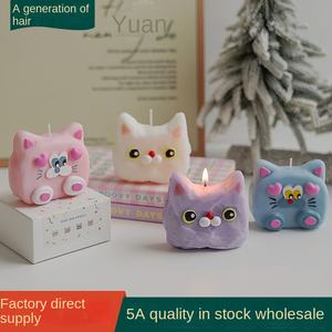 Bougie de chat <span class=keywords><strong>petits</strong></span> cadeaux créatifs génération mignon ornements faits à la main parfum cadeau d'anniversaire cadeau à la main bougie d'aromathérapie - Product Image 1