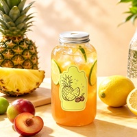 Bouteille en plastique ronde personnalisée de 12 oz et 16 oz pour thé au lait, jus de fruits, boissons gazeuses, cola, jetable avec couvercles