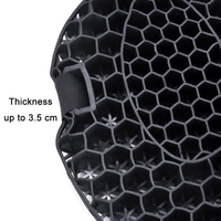 Coussin de siège de moto en mousse à mémoire de forme respirante en nid d'abeille, sur mesure, épaisseur 3,5 cm, noir, base de siège absorbant les chocs, 36,5x38 cm