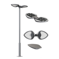 Lampadaire LED extérieur, éclairage de jardin, 30W, 5V, batterie, lumière élégante moderne, gris sable, 6000K, PC, aluminium, IP65, 657X466X200MM