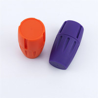 Moulin à épices manuel en plastique coloré personnalisé avec pot de rangement, pour herbes sèches et tabac, accessoires de fumage, vente en gros