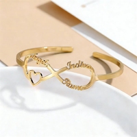Pulsera de Acero Inoxidable con Certificación CE, Regalo de San Valentín, Ciclo Infinito, Personalizable