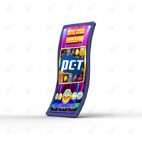 Écran de jeu incurvé en S de 55 pouces UHD R1500 avec cadre LED, personnalisé par PromptControl, pour salles d'arcade, machine de jeu PCAP avec écran tactile