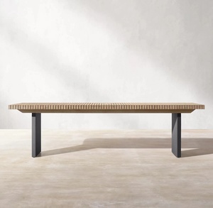 Set da Pranzo per Esterni in <span class=keywords><strong>Teak</strong></span>: <span class=keywords><strong>Tavolo</strong></span> e Sedie per Giardino, Villa, Hotel e Cortile - Product Image 5