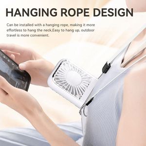 Mini Wearable Personal Usb Rechargeable Foldable Travel Handheld Outdoor Four-Speed Plastic Air Cooler Fan - Product Image 6