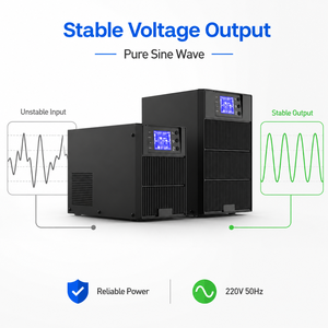 Onduleur en ligne 2kVA 2kW, facteur de puissance 1.0, onde sinusoïdale pure, monophasé 230Vac pour salle serveur, équipement réseau et alimentation de secours critique - Product Image 3