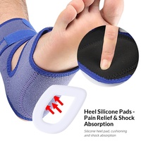 Manchon de soutien de la cheville avec coussinet de talon en caoutchouc, enveloppe élastique de compression respirante, protection sportive pour la course, le fitness et le basketball