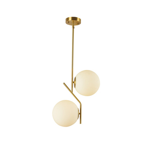 Lampes suspendues en verre de style nordique, lampe de chevet pour chambre à coucher, lampe d'art pour restaurant, salon, bar, lampe suspendue à <span class=keywords><strong>double</strong></span> tête, <span class=keywords><strong>luminaire</strong></span> décoratif - Product Image 1