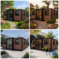 Maison conteneur extensible à 2 chambres avec structure en acier pour chambres de villégiature et commandes en gros
