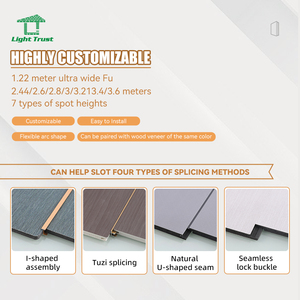 Không thấm nước lồng vào nhau liền mạch WPC tấm Tường nền rắn carbon pha lê tre gỗ sợi kim loại gỗ ván hiện đại - Product Image 3