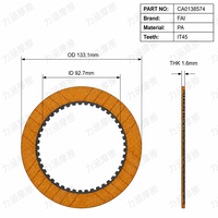 CA0138574 Disque d'embrayage à friction en papier haute performance FAI pour transmission, 133,1 mm, IT45, dents internes cb9