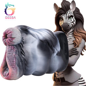 GEEBA Fantasy Zebra Style Männlicher Mastur bator Künstliche Vagina Anal Silikon Vaginal Pocket <span class=keywords><strong>Pussy</strong></span> für Männer Mastur bator Cup Sexspielzeug - Product Image 1