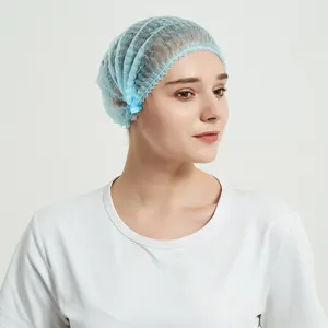 Tıbbi Bouffant kap tek kullanımlık şapka ameliyathane hemşire cerrahi olmayan dokuma Mob kafa kaplama için kapaklar