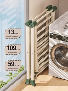 Séchoir à linge pliable multifonctionnel en forme d'aile pour vêtements et serviettes, idéal pour balcon, chambre et salle de bain - Product Image 5