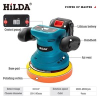 Polisseuse Lithium-Ion Rechargeable 21V, Double Poignée, Portable, pour Maison et Voiture, Meuleuse Magnétique Tout-en-un, Polisseuse de Surfaces Plates