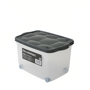 Tartarugo Kitchen <b>Storage</b> Box 600x400x360mm PP Plastic with Lid for Home Organization - Product Image 1