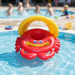 Bote Inflable Personalizado con Forma de Cangrejo para Bebés, con Toldo, Cámaras de Aire Dobles, Bote para Piscina Infantil Hecho de PVC Cómodo - Product Image 5