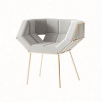 Fauteuil Moderne en Velours pour Salon, Style Nordique, Sillas Para, Chaise Simple, Fauteuil en Velours Doré, Chaise Art Déco