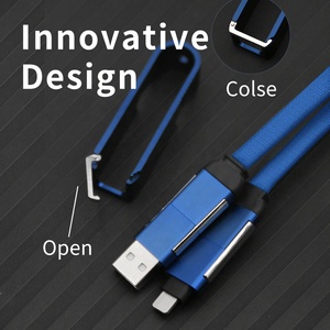 Cable de Carga de Datos <span class=keywords><strong>USB</strong></span> 4 en 1 de Aleación de Aluminio con Abrebotellas, Cable Multifunción para Regalo Promocional para Tipo-C, <span class=keywords><strong>Micro</strong></span>, <span class=keywords><strong>iPhone</strong></span> - Product Image 4