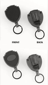 Custom logo Stainless Steel Key Fob Keychain Retractable Metal Badge Reel Name ID Badge Holder - Product Image 4