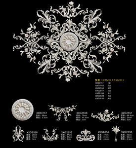 Médaillon de <span class=keywords><strong>plafond</strong></span> décoratif en polyuréthane PU de haute qualité, imperméable, ignifuge et écologique pour hôtel - Product Image 2