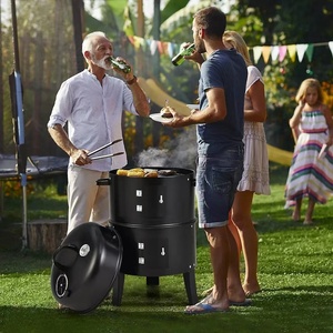 Parrilla de Carbón Grande 3 en 1 sin Humo, Ahumador, Barbacoa Vertical para Exteriores, para Fiestas y <span class=keywords><strong>Barbacoas</strong></span> - Product Image 2
