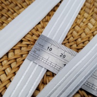 Bande élastique jacquard unie personnalisée 16/18/25mm, sangle élastique au crochet pour vêtements, sangle à œillets HH4K 18043S-16