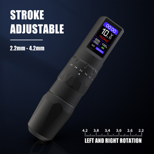 Máquina de Tatuar Inalámbrica de 1200 mAh, Pluma de Tatuar con Carrera Ajustable de 2.2-4.2 mm, Pistola de Tatuar para Principiantes y Artistas, Uso en Arte Corporal - Product Image 3