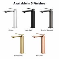Robinet mitigeur haut pour lavabo KIDOIR WaterMark WELS 5 étoiles, finition or brossé, chrome, noir mat, directement de l'usine, 5 finitions disponibles