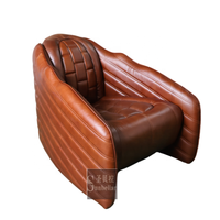 Fourniture d'usine Sunbellar chaise de loisirs en cuir marron vintage de luxe chaise de canapé simple chaise de salon salle d'attente chaise longue