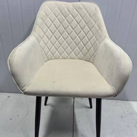 Vente directe en gros : Chaise en tissu de luxe, chaise longue d'intérieur en velours, chaise de salle à manger inclinable, chaise de salon moderne