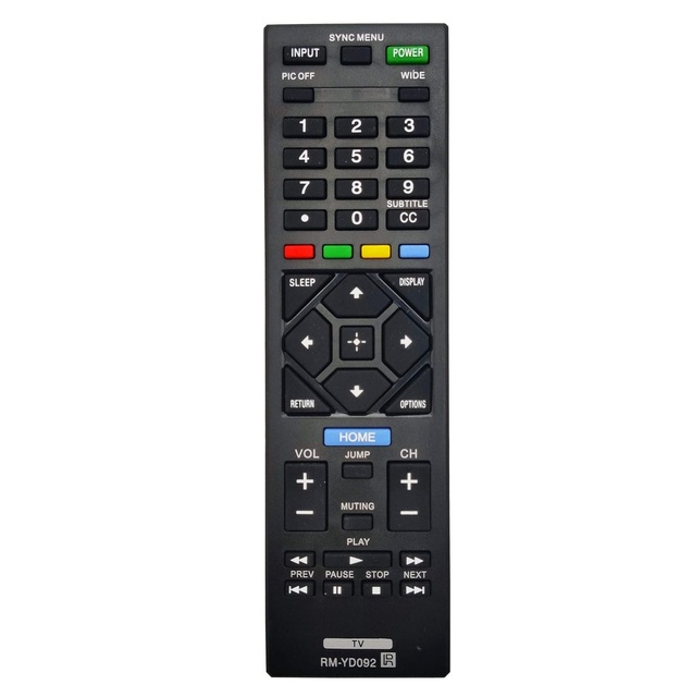 RM-YD092 Replacement Remote Control for Sony LCD LED HDTV TV 32R400A KDL-32R300B KDL-32R300C KDL-40R450A
