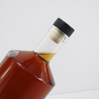Premium Personnalisé 350ml 500ml 700ml 750ml 1000ml Rhum Vodka Whisky Liqueur Gin Spirit Bouteilles En Verre 500ml