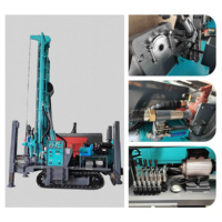 Foreuse hydraulique complète pour puits d'eau SY280, profondeur 280m, diesel 75kW, capacité de levage 17T, couple 6000N.m, machine de forage sur chenilles