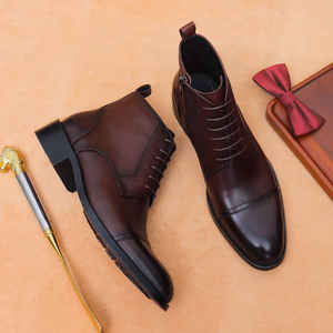 Chaussures Homme Rétro Décontractées en Cuir Véritable Sculpté Style Brique, Respirantes et Légères, en Cuir de Vachette Commercial, Vente en Gros - Product Image 2