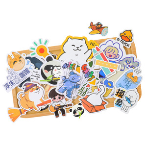 Pegatina de dibujos animados personalizada DIY de PVC con forma irregular, laminación brillante impermeable para diario, arte Gacha, logotipo, etiqueta - Product Image 2