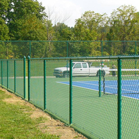 Clôture en treillis diamanté pour stade et école, vert clair, revêtement PVC, galvanisée, résistante à la chaleur, longue durée de vie, en promotion