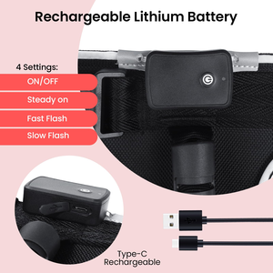 สายรัดอกสัตว์เลี้ยงแบบมีไฟ LED พร้อมสายจูงนิรภัยแบบไนลอน ปรับความยาวได้ - Product Image 3