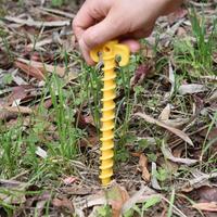 Crochets de tente en plastique, piquets, accessoires pour tentes de Camping, clous de Support au sol, vis d'ancrage, abri, piquets de tente, 10 pièces